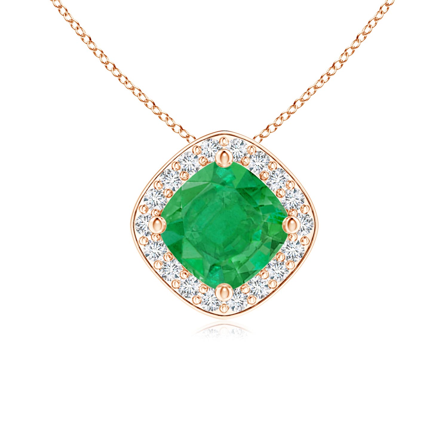 AA - Emerald / 0.64 CT / 14 KT Rose Gold