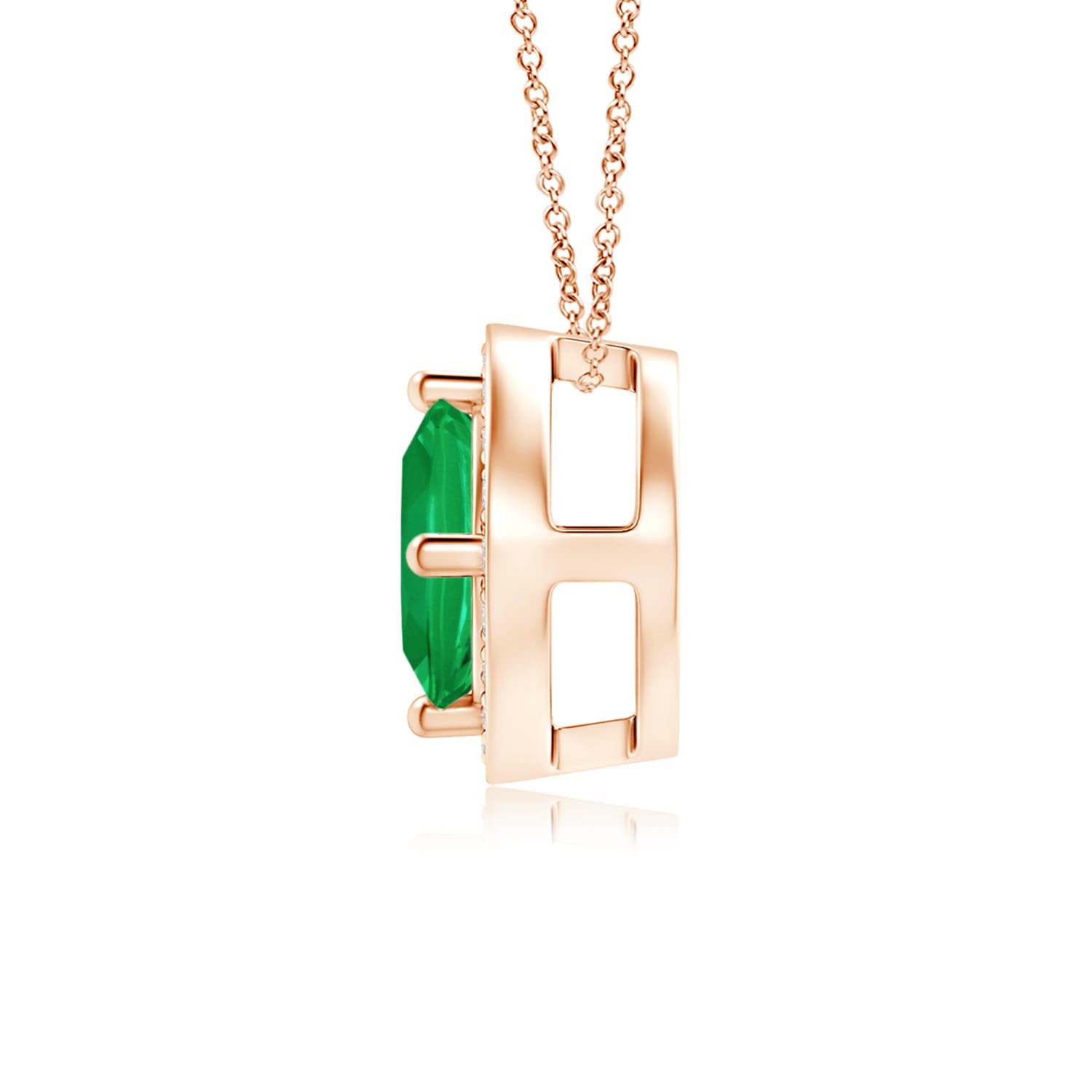 AA - Emerald / 0.64 CT / 14 KT Rose Gold