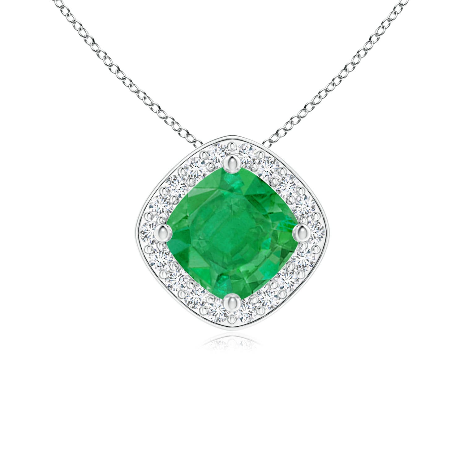 AA - Emerald / 0.64 CT / 14 KT White Gold