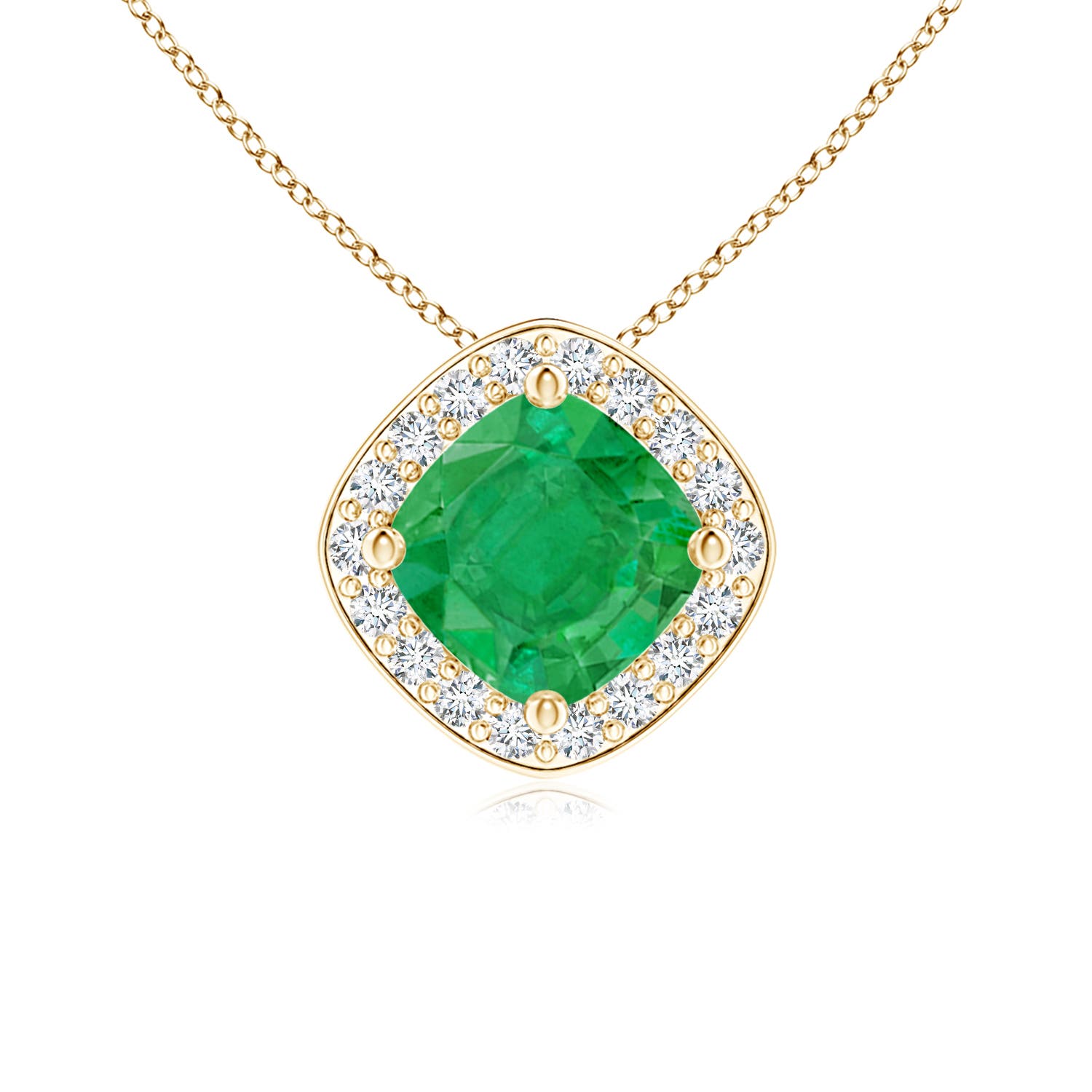 AA - Emerald / 0.64 CT / 14 KT Yellow Gold