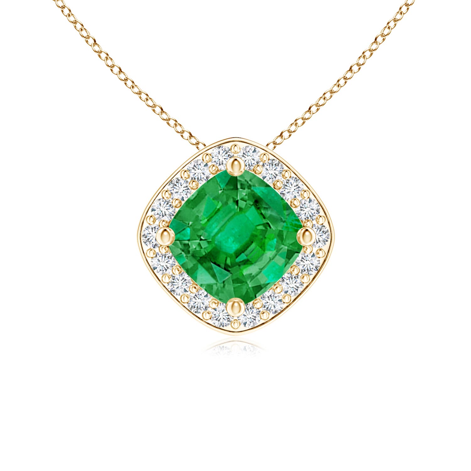 AAA - Emerald / 0.64 CT / 14 KT Yellow Gold