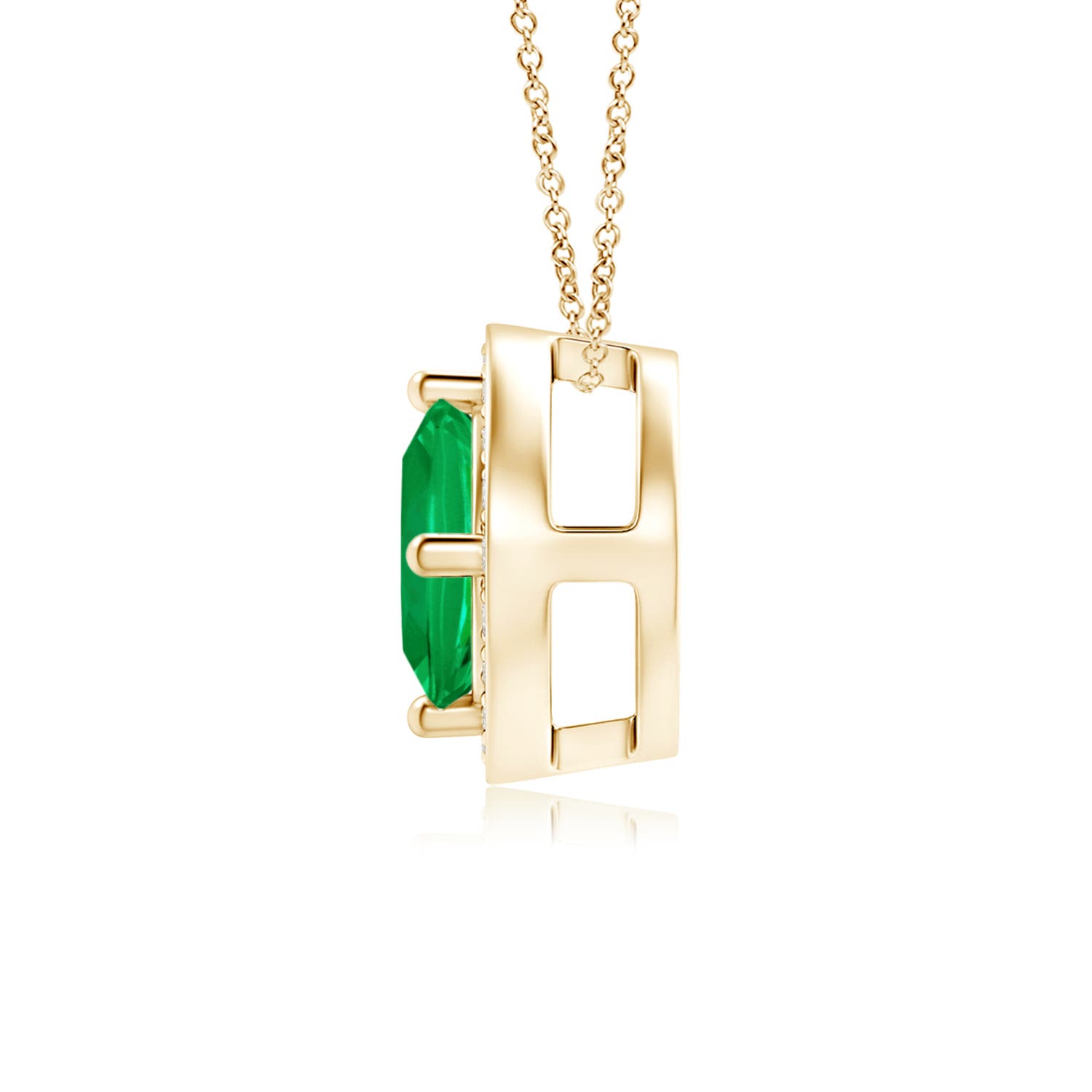 AAA - Emerald / 0.64 CT / 14 KT Yellow Gold