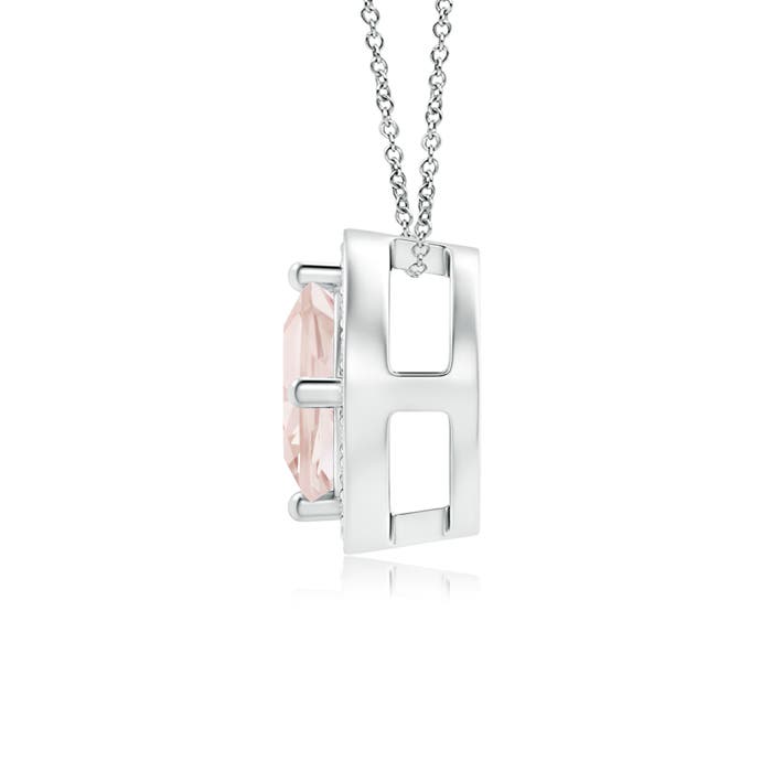 A - Morganite / 0.54 CT / 14 KT White Gold