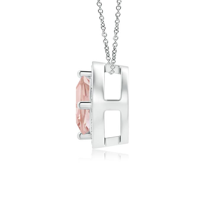 AAAA - Morganite / 0.54 CT / 14 KT White Gold