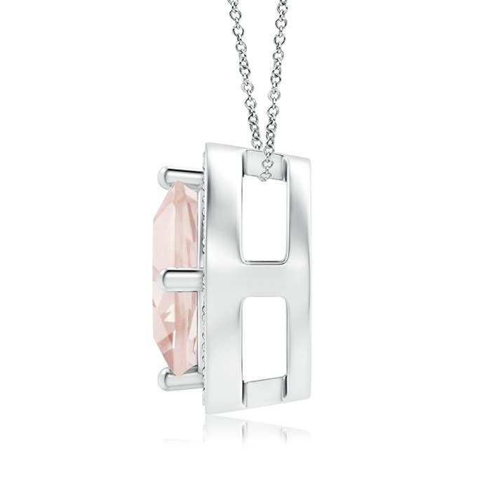 A - Morganite / 1.36 CT / 14 KT White Gold