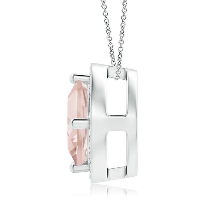 AA - Morganite / 1.36 CT / 14 KT White Gold