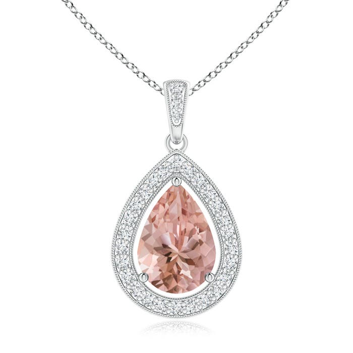 AAAA - Morganite / 1.84 CT / 14 KT White Gold