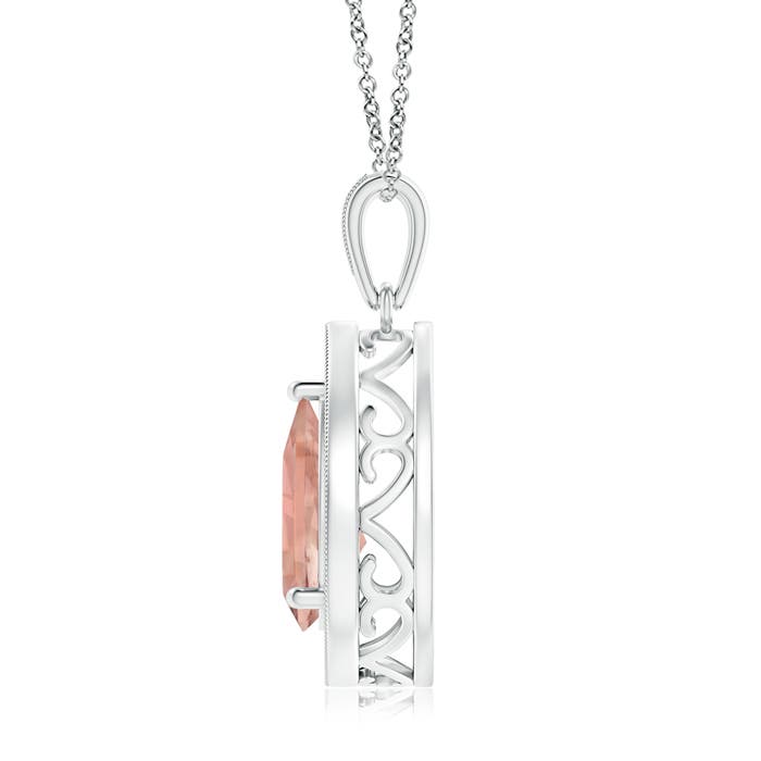 AAAA - Morganite / 1.84 CT / 14 KT White Gold