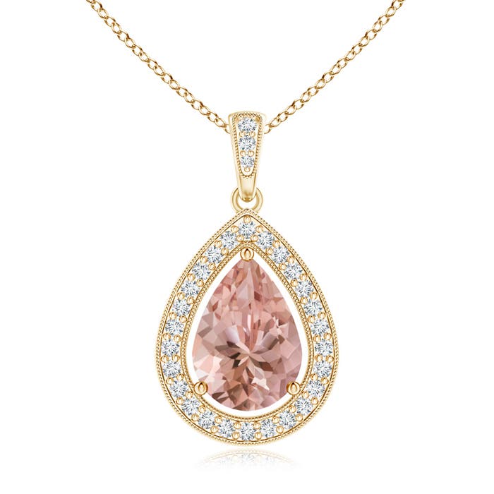 AAAA - Morganite / 1.84 CT / 14 KT Yellow Gold