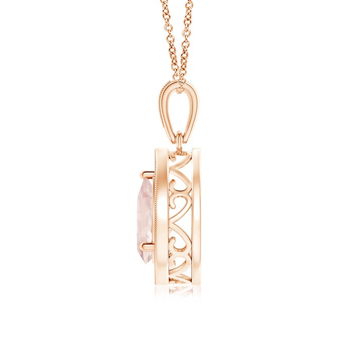 A - Morganite / 1.1 CT / 14 KT Rose Gold