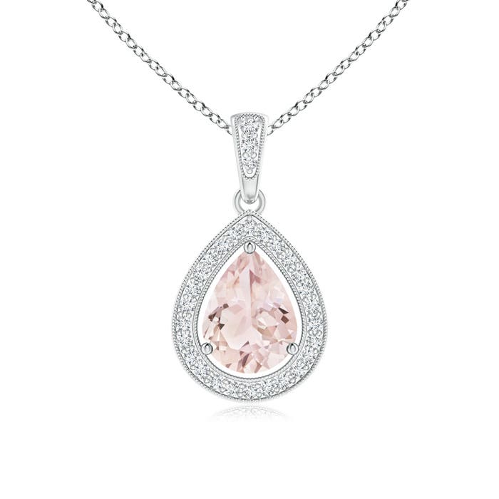 A - Morganite / 1.1 CT / 14 KT White Gold