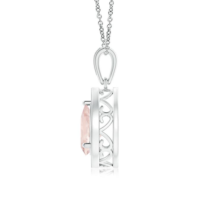 A - Morganite / 1.1 CT / 14 KT White Gold