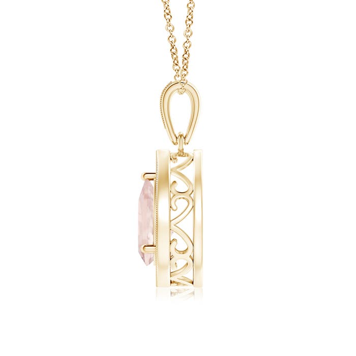 A - Morganite / 1.1 CT / 14 KT Yellow Gold