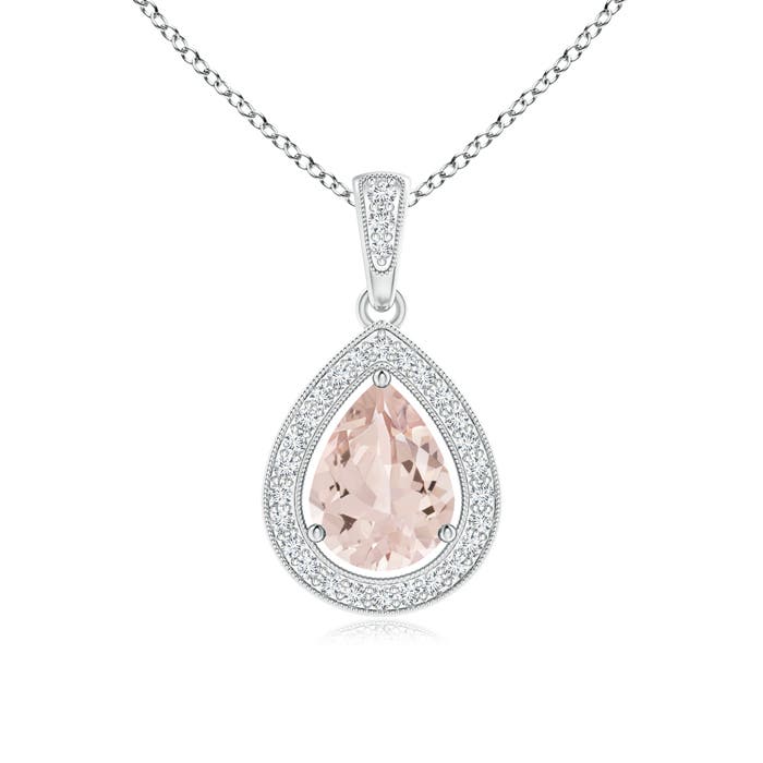 AA - Morganite / 1.1 CT / 14 KT White Gold