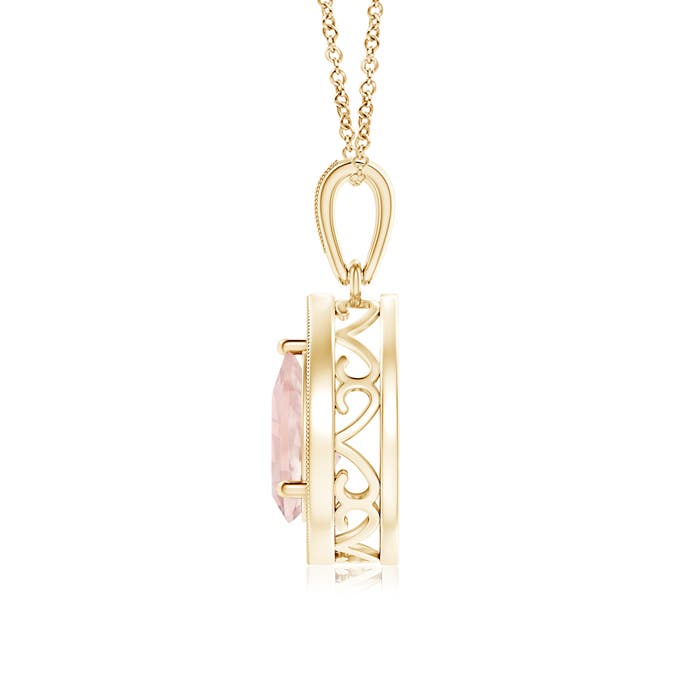 AA - Morganite / 1.1 CT / 14 KT Yellow Gold