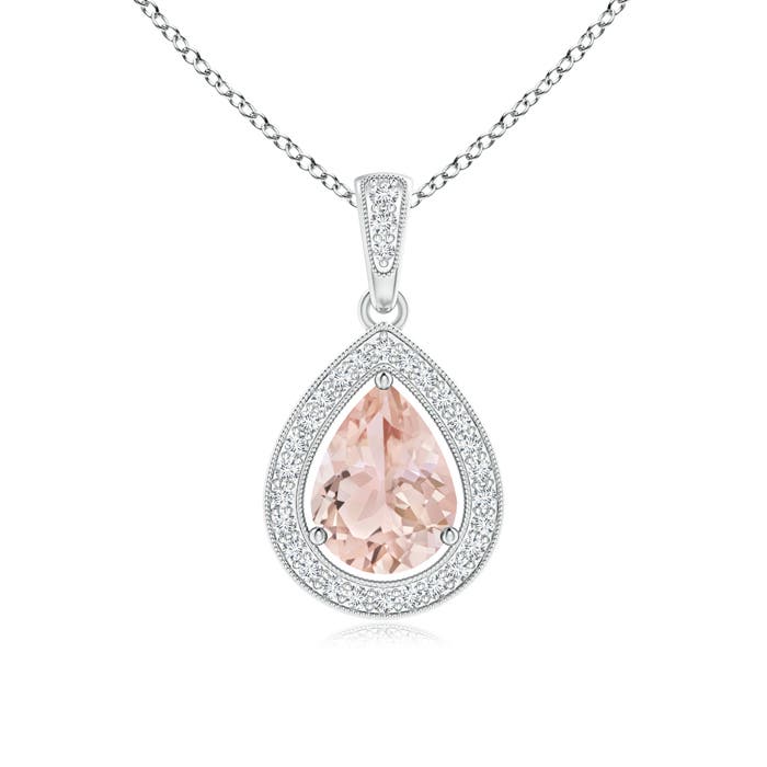 AAA - Morganite / 1.1 CT / 14 KT White Gold