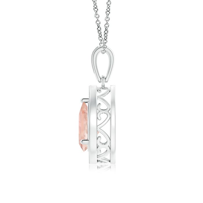 AAA - Morganite / 1.1 CT / 14 KT White Gold