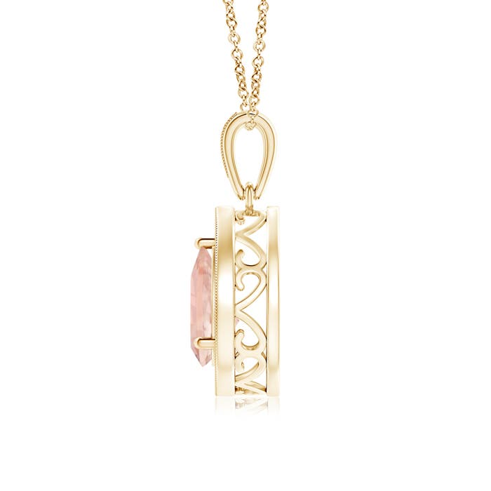 AAA - Morganite / 1.1 CT / 14 KT Yellow Gold