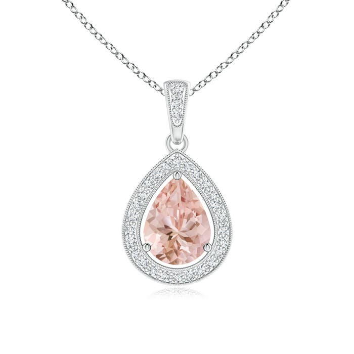 AAAA - Morganite / 1.1 CT / 14 KT White Gold