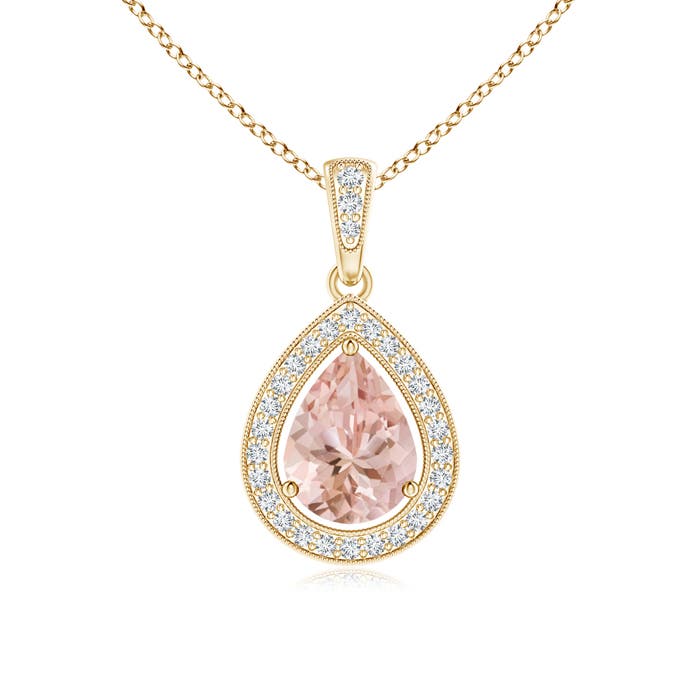 AAAA - Morganite / 1.1 CT / 14 KT Yellow Gold