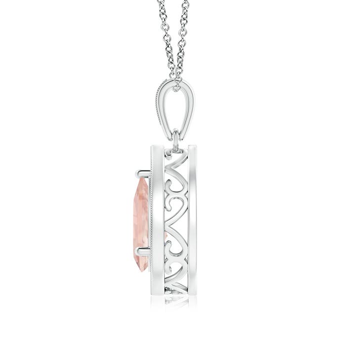 AA - Morganite / 1.33 CT / 14 KT White Gold