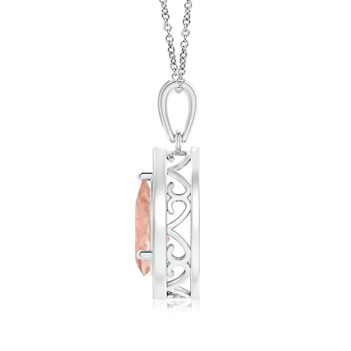 AAA - Morganite / 1.33 CT / 14 KT White Gold