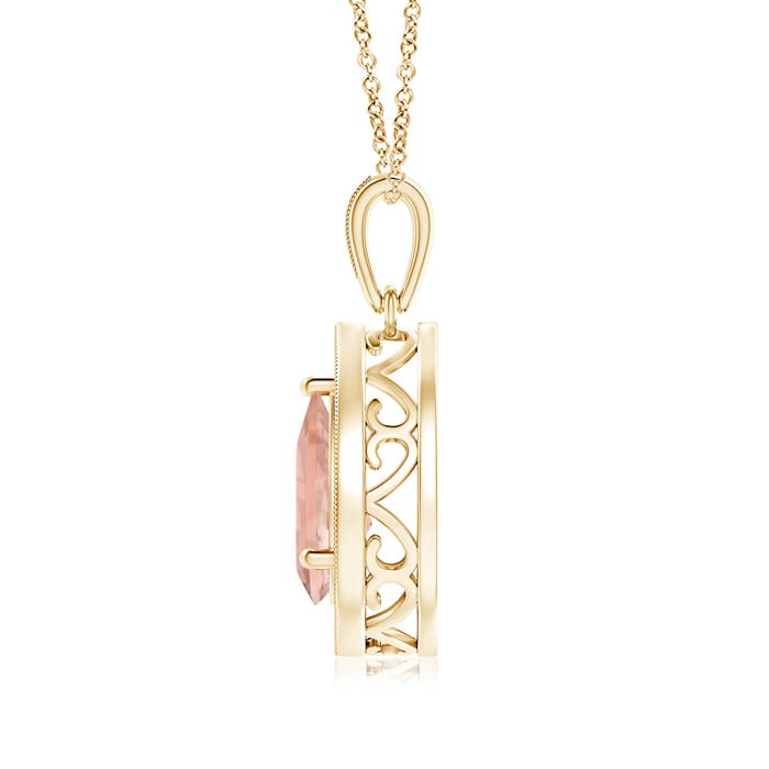 AAA - Morganite / 1.33 CT / 14 KT Yellow Gold