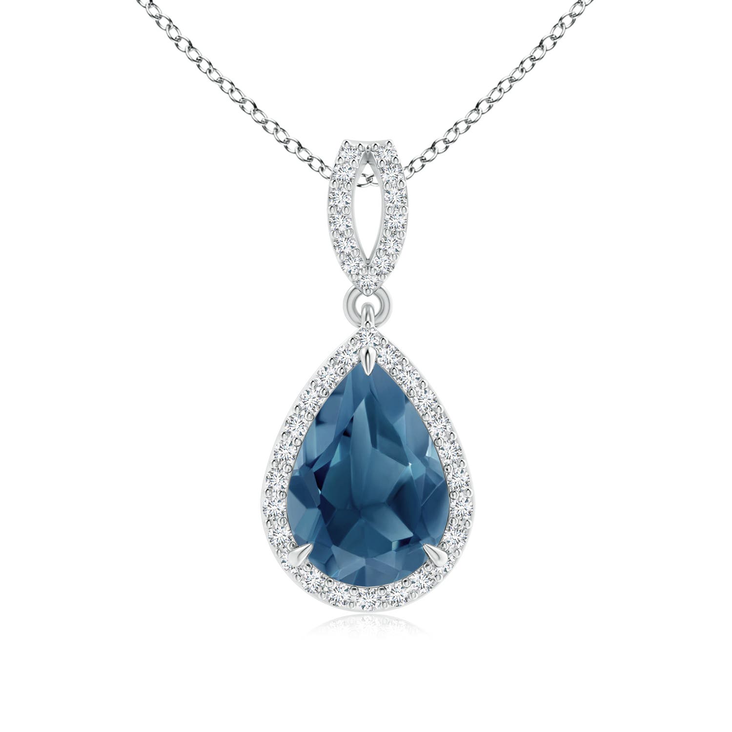 A - London Blue Topaz / 2.51 CT / 14 KT White Gold