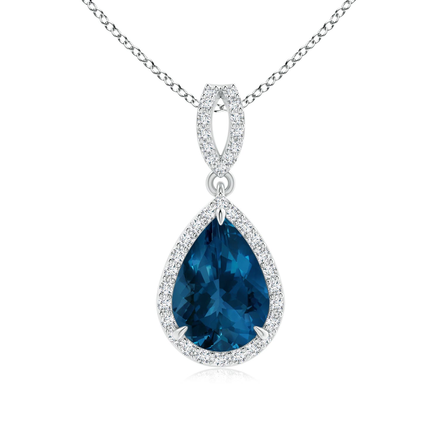 AAA - London Blue Topaz / 2.51 CT / 14 KT White Gold