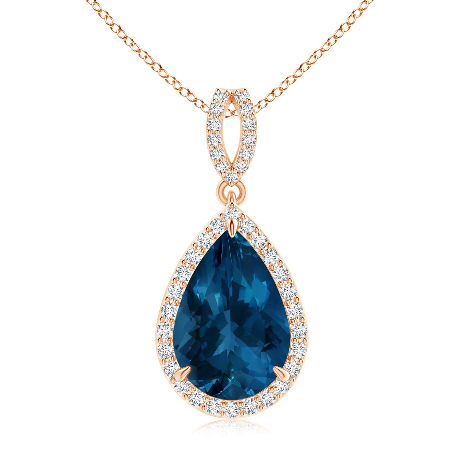 AAA - London Blue Topaz / 4.07 CT / 14 KT Rose Gold