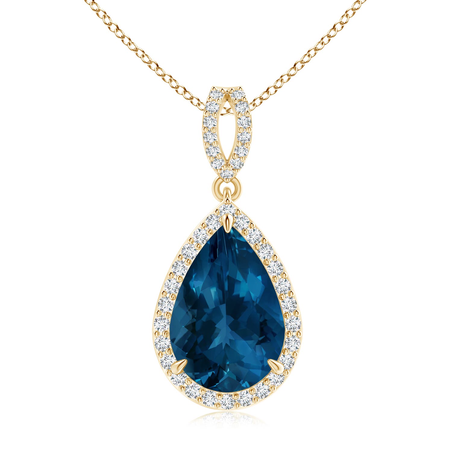 AAA - London Blue Topaz / 4.07 CT / 14 KT Yellow Gold