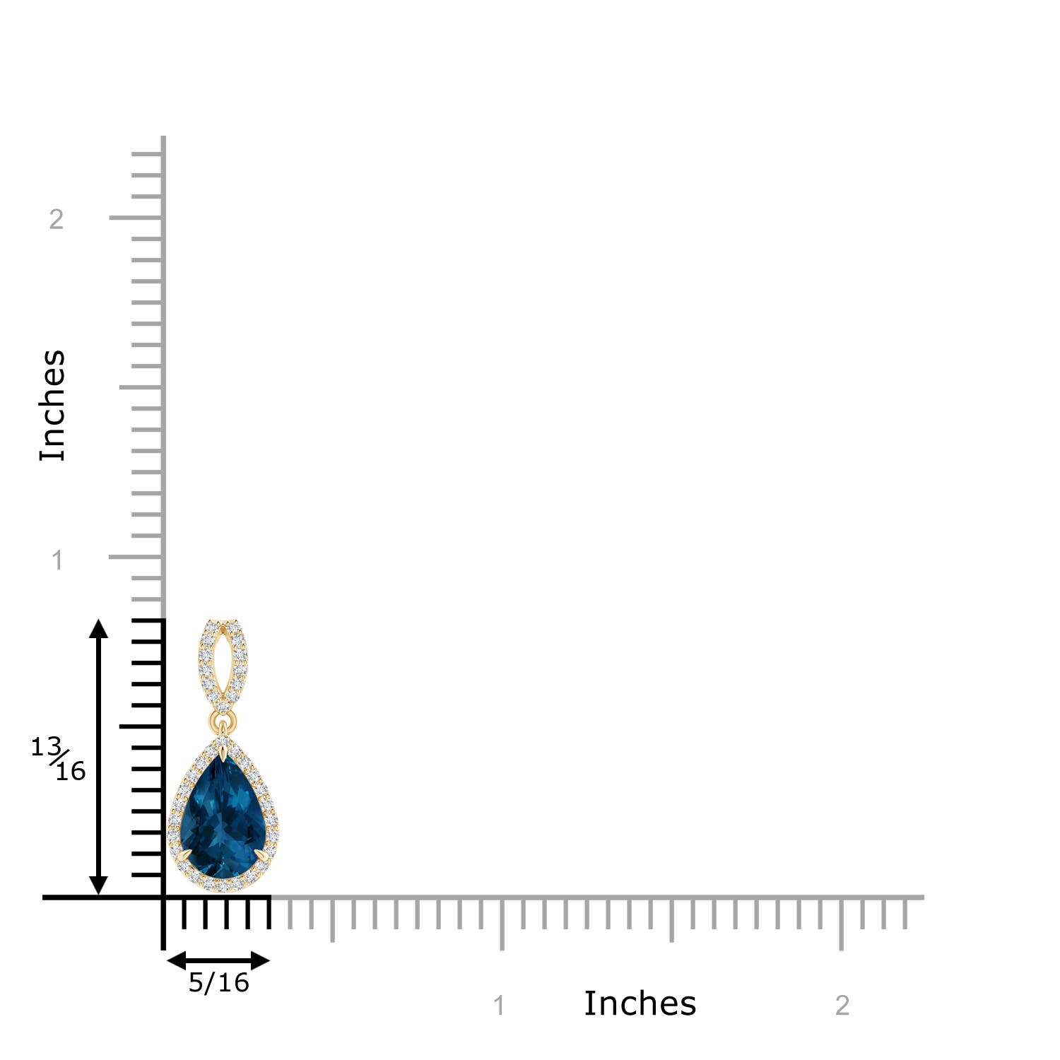 AAA - London Blue Topaz / 1.84 CT / 14 KT Yellow Gold