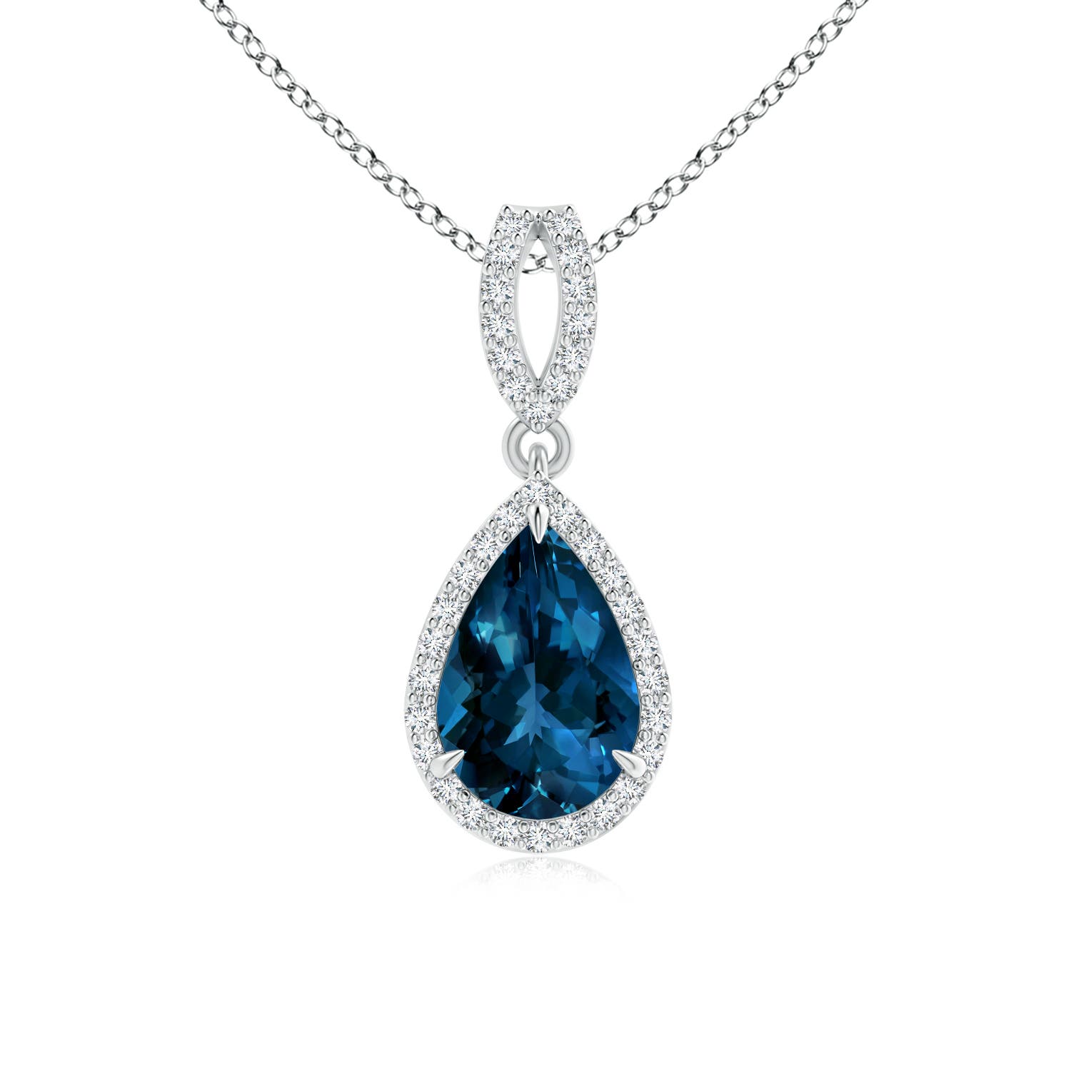 AAAA - London Blue Topaz / 1.84 CT / 14 KT White Gold