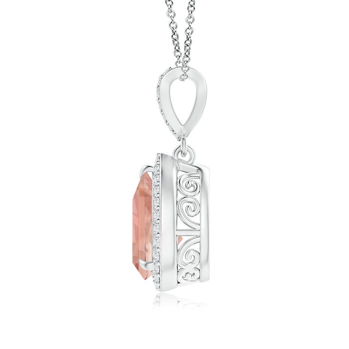 AAAA - Morganite / 1.81 CT / 14 KT White Gold