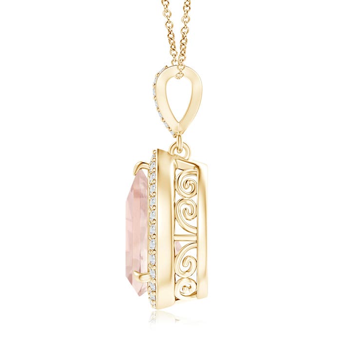 A - Morganite / 2.52 CT / 14 KT Yellow Gold