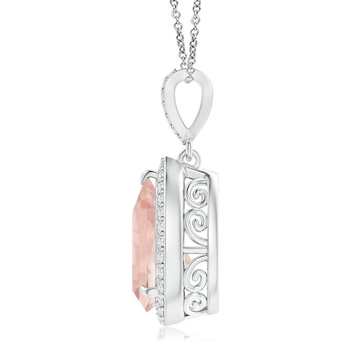 AA - Morganite / 2.52 CT / 14 KT White Gold