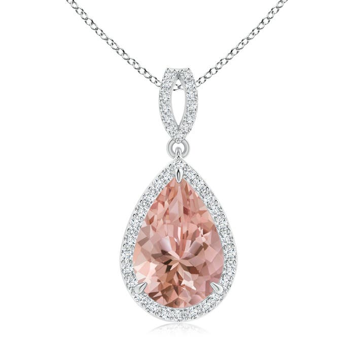 AAAA - Morganite / 2.52 CT / 14 KT White Gold