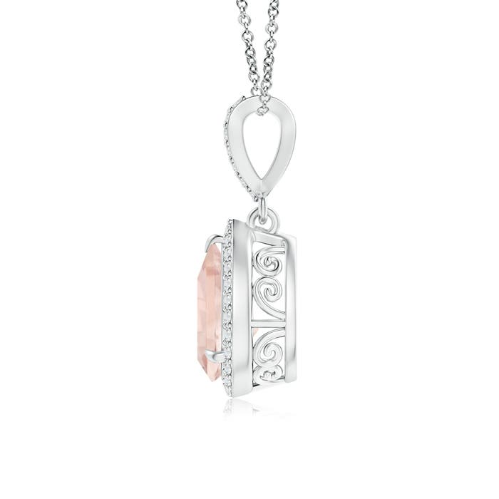 A - Morganite / 1.34 CT / 14 KT White Gold