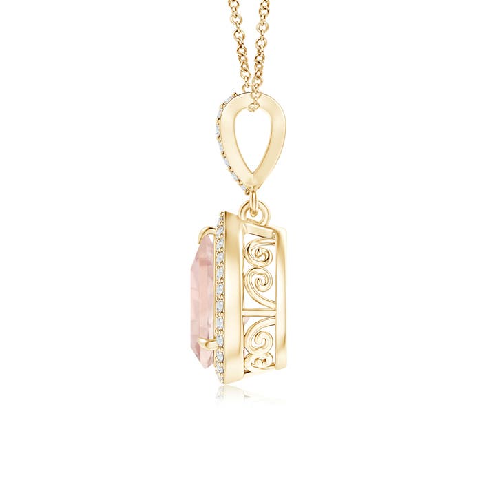 A - Morganite / 1.34 CT / 14 KT Yellow Gold