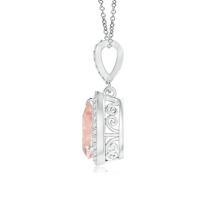 AA - Morganite / 1.34 CT / 14 KT White Gold