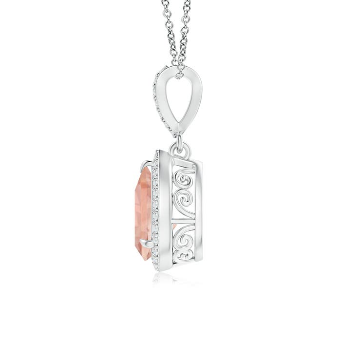 AAA - Morganite / 1.34 CT / 14 KT White Gold