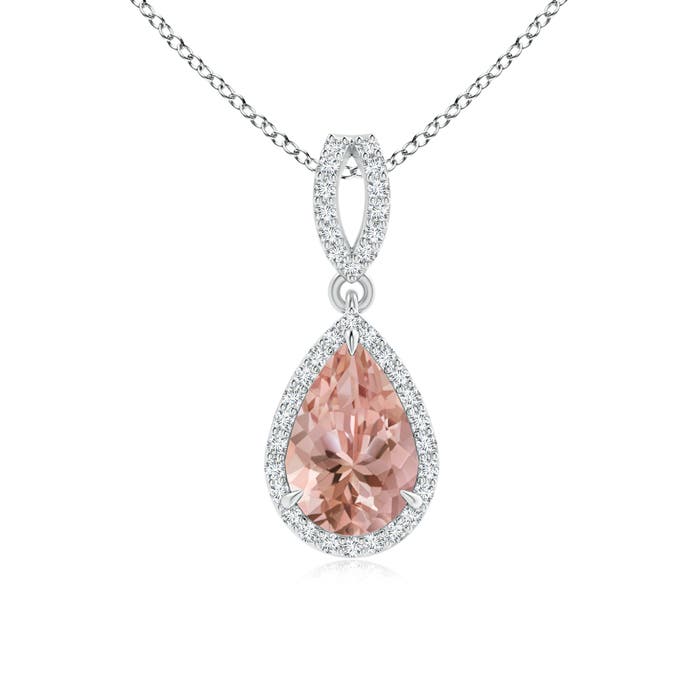 AAAA - Morganite / 1.34 CT / 14 KT White Gold