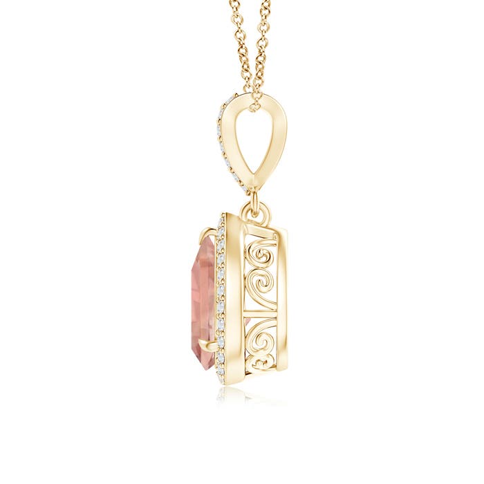 AAAA - Morganite / 1.34 CT / 14 KT Yellow Gold