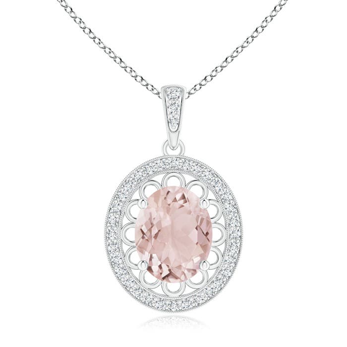 A - Morganite / 2.78 CT / 14 KT White Gold