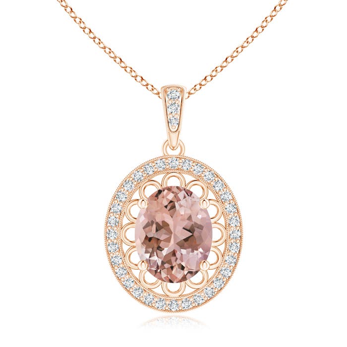 AAAA - Morganite / 2.78 CT / 14 KT Rose Gold