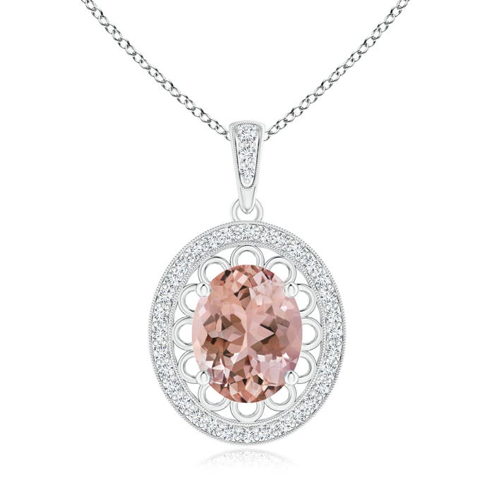 AAAA - Morganite / 2.78 CT / 14 KT White Gold