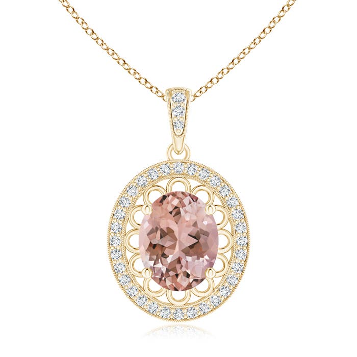 AAAA - Morganite / 2.78 CT / 14 KT Yellow Gold