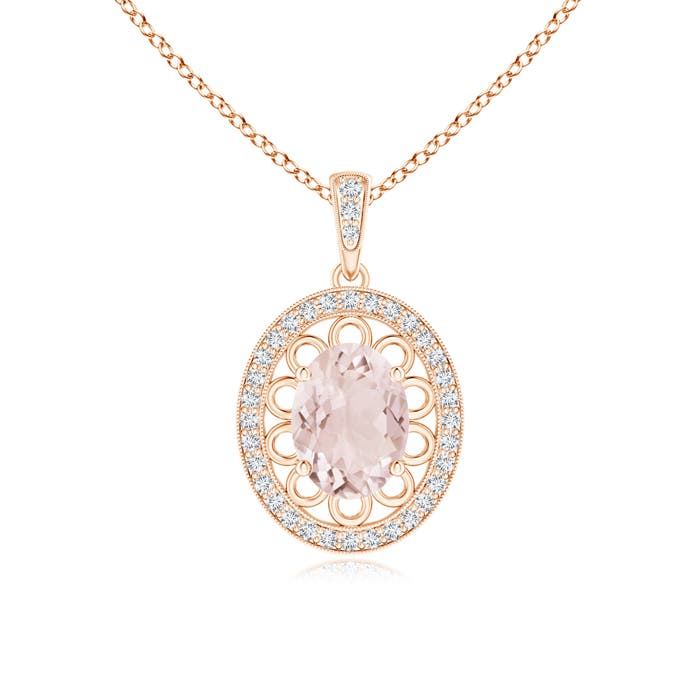 A - Morganite / 1.28 CT / 14 KT Rose Gold