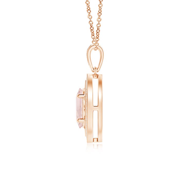 A - Morganite / 1.28 CT / 14 KT Rose Gold