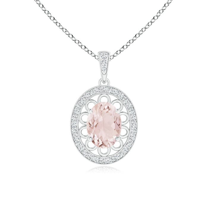 A - Morganite / 1.28 CT / 14 KT White Gold